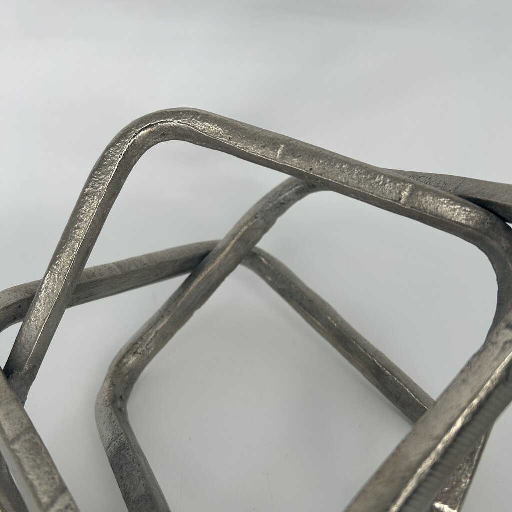 Metal Abstract Square Sculpture