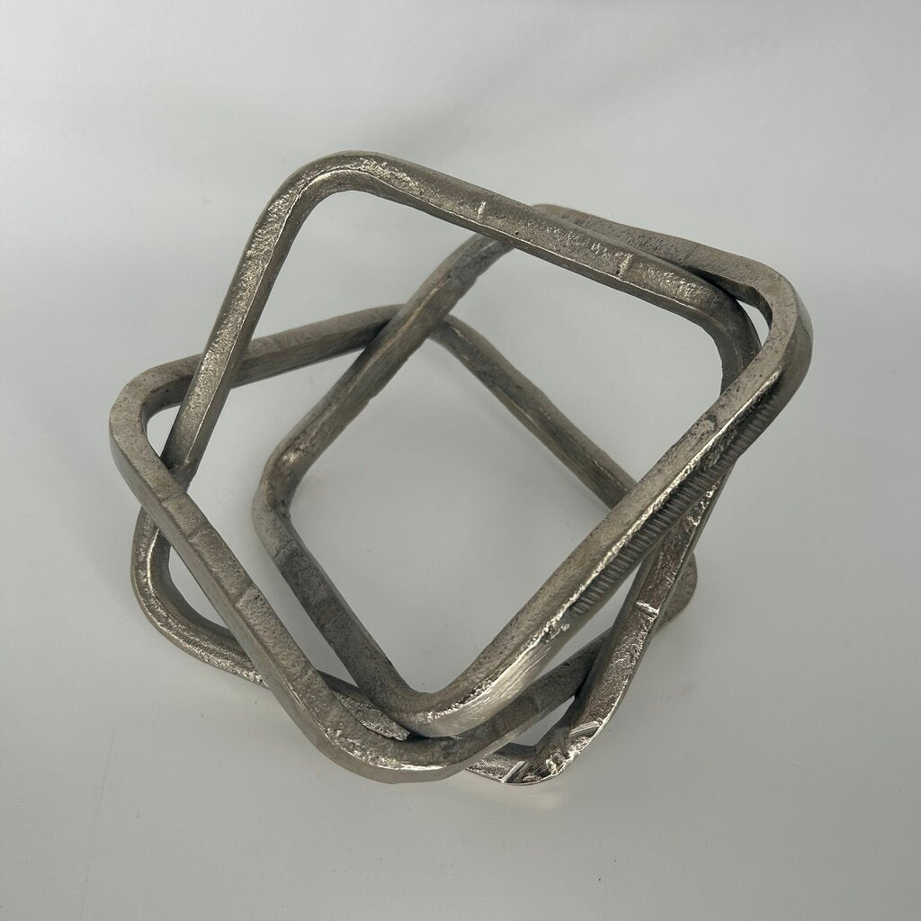 Metal Abstract Square Sculpture