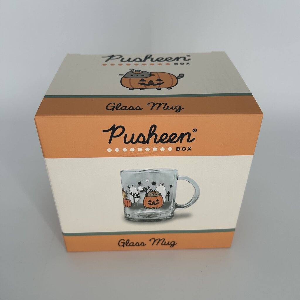 Pusheen Jack O Lantern Glass Mug