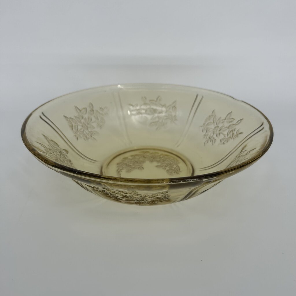 Floral Depression Glass Bowl