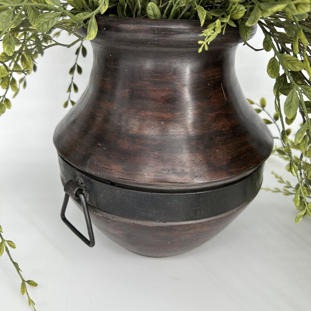 Faux Greenery in Handled Urn