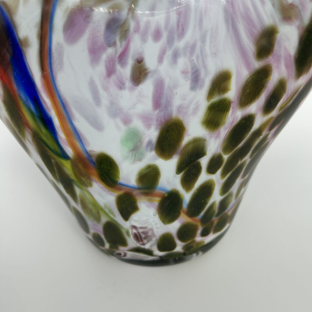 Seeded Blown Glass Vase