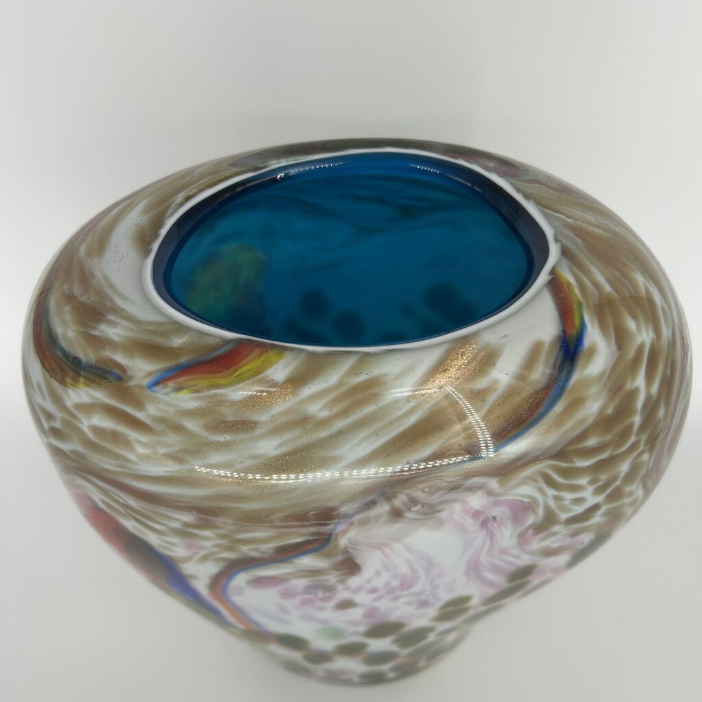 Seeded Blown Glass Vase