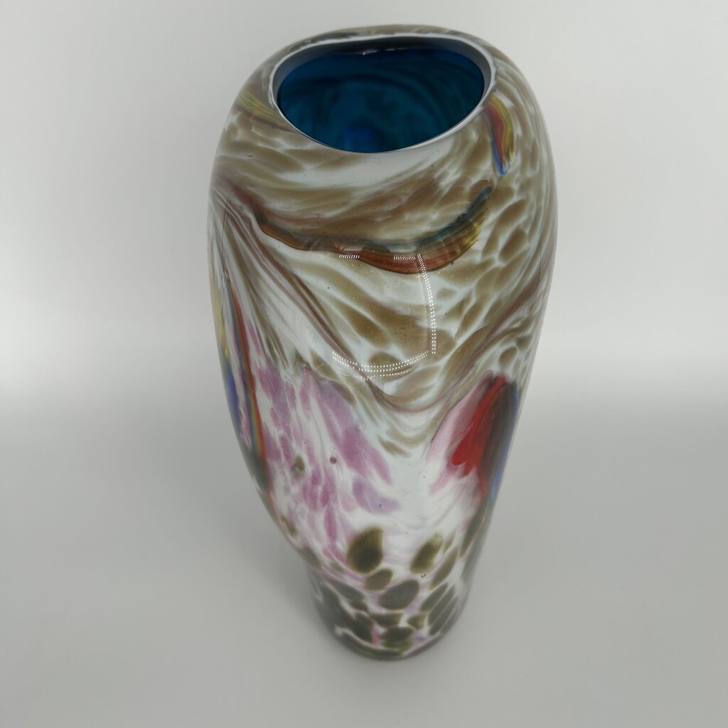 Seeded Blown Glass Vase