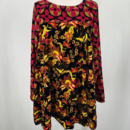 Free People L/S Velour Mini Dress
