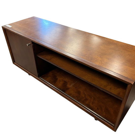 Media/TV Stand with Shelves & Sliding Door AS IS