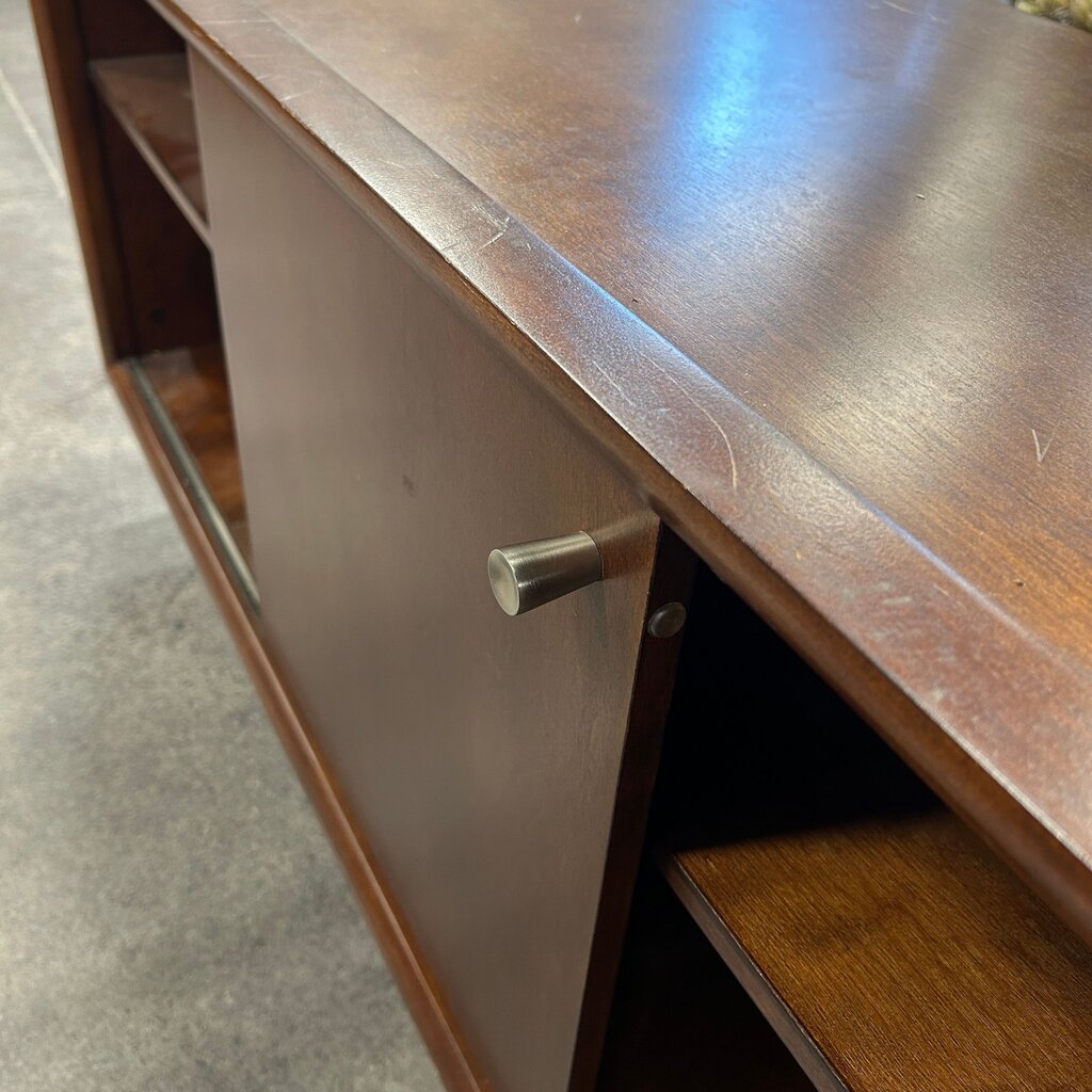 Media/TV Stand with Shelves & Sliding Door AS IS