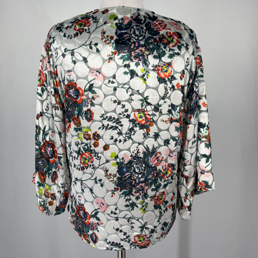 Maeve S/s Floral Velour Shirt