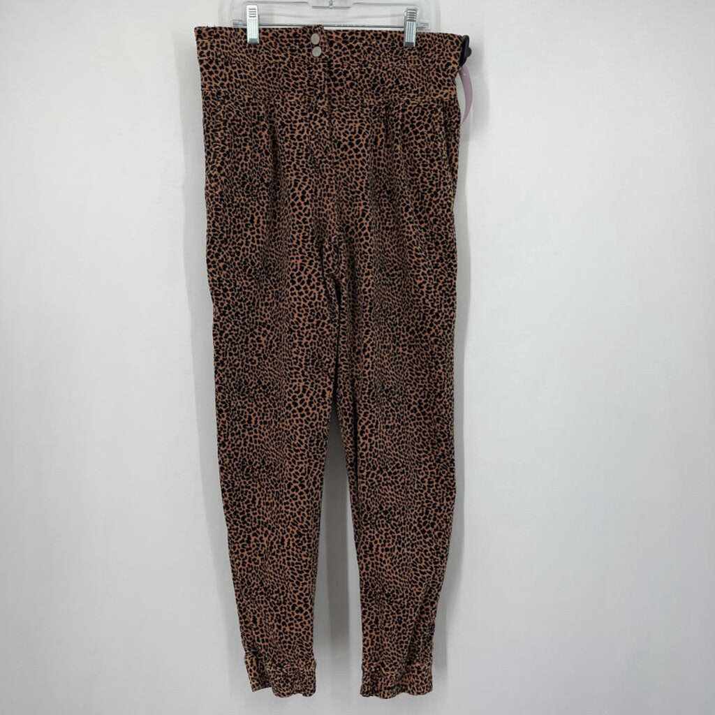 Anthropologie Animal Print Cord Joggers