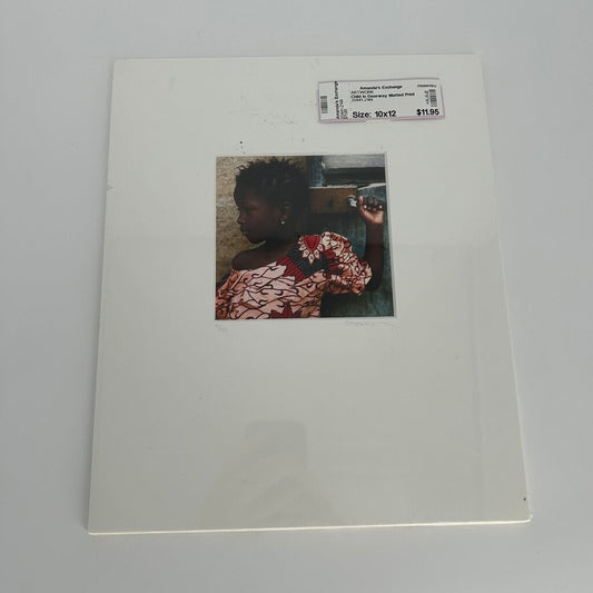 Child in Doorway Matted Print