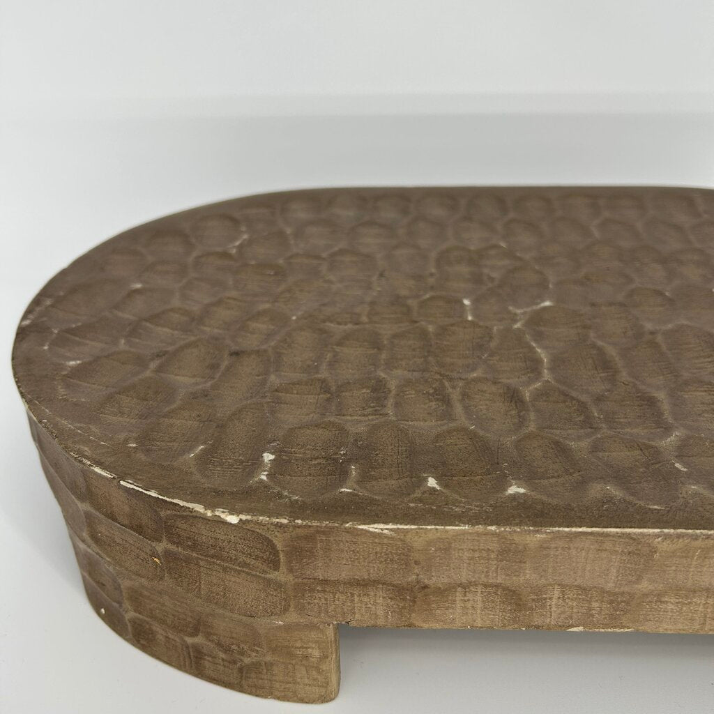 Dimpled Wooden Oval Stand