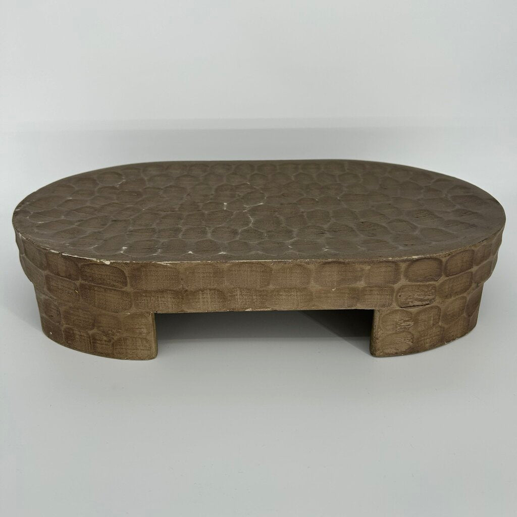 Dimpled Wooden Oval Stand