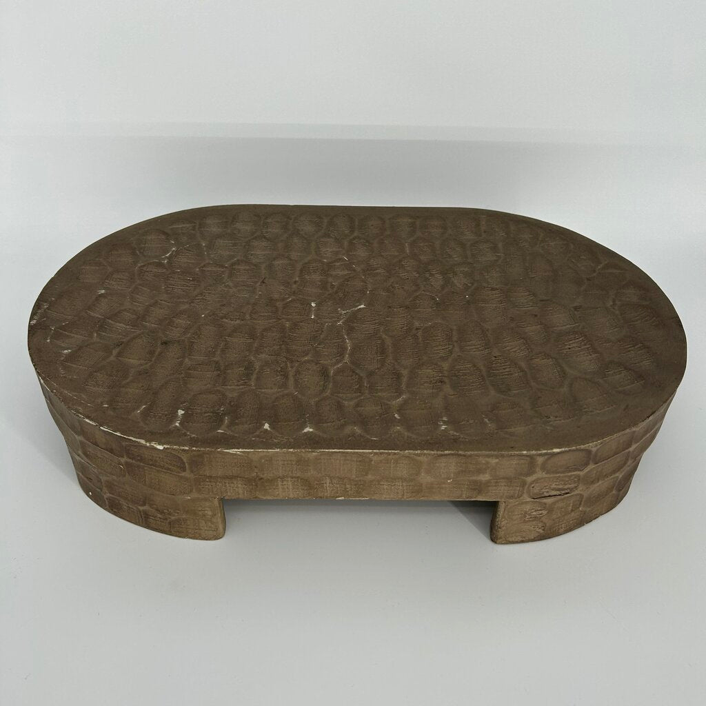 Dimpled Wooden Oval Stand