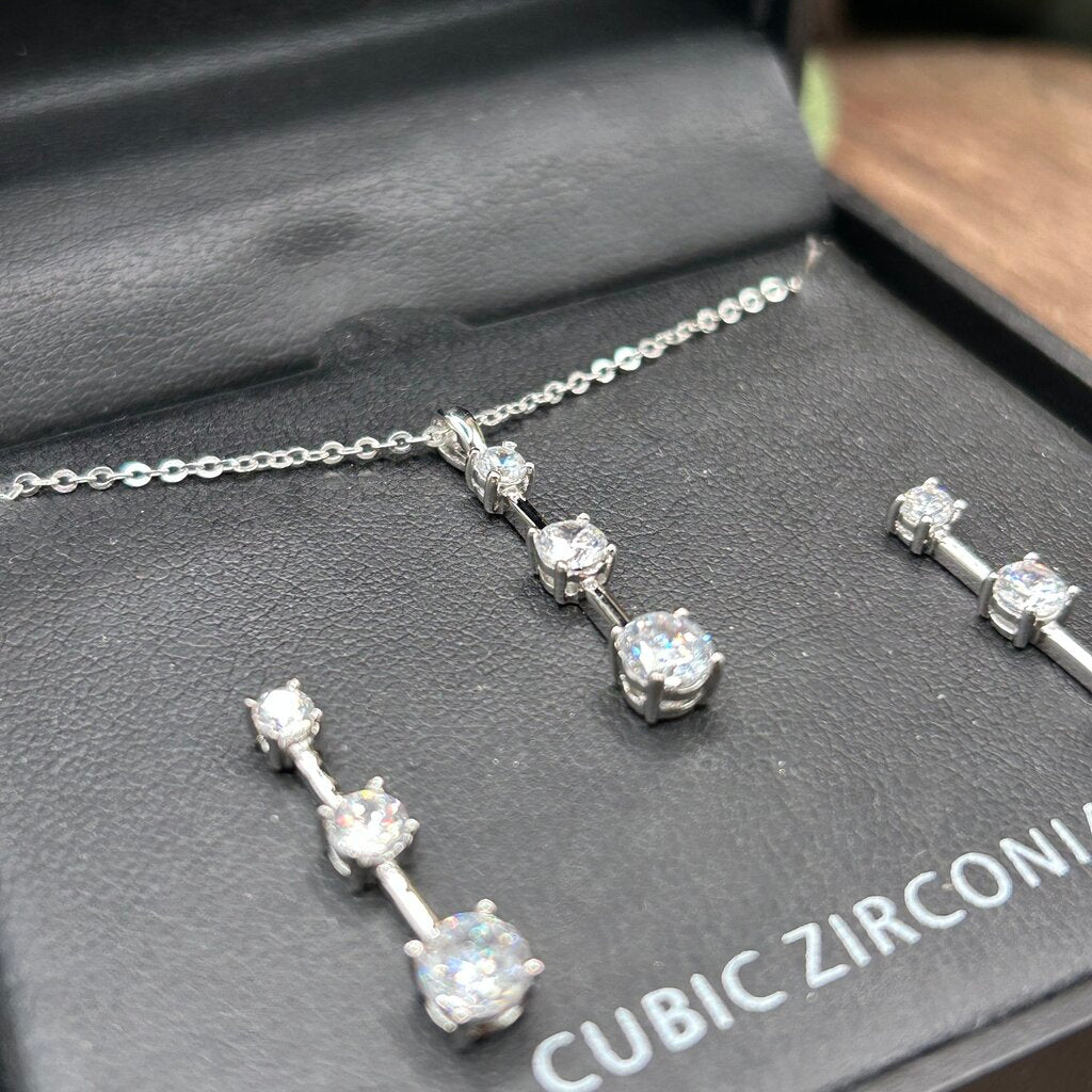 Sterling & CZ Jewelry Set