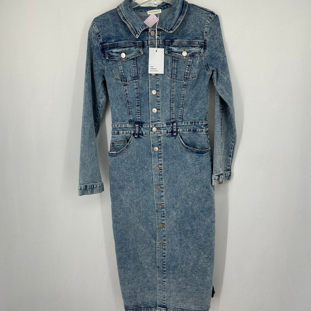 And the Why L/s Denim Dress