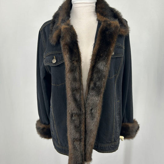 Dennis Basso Faux Trim Jacket