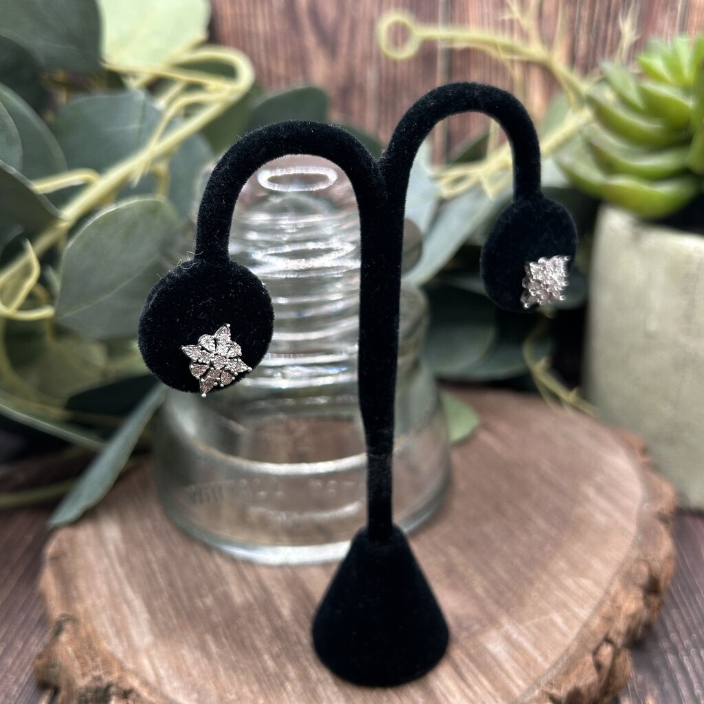 Sterling & Diamond Earrings