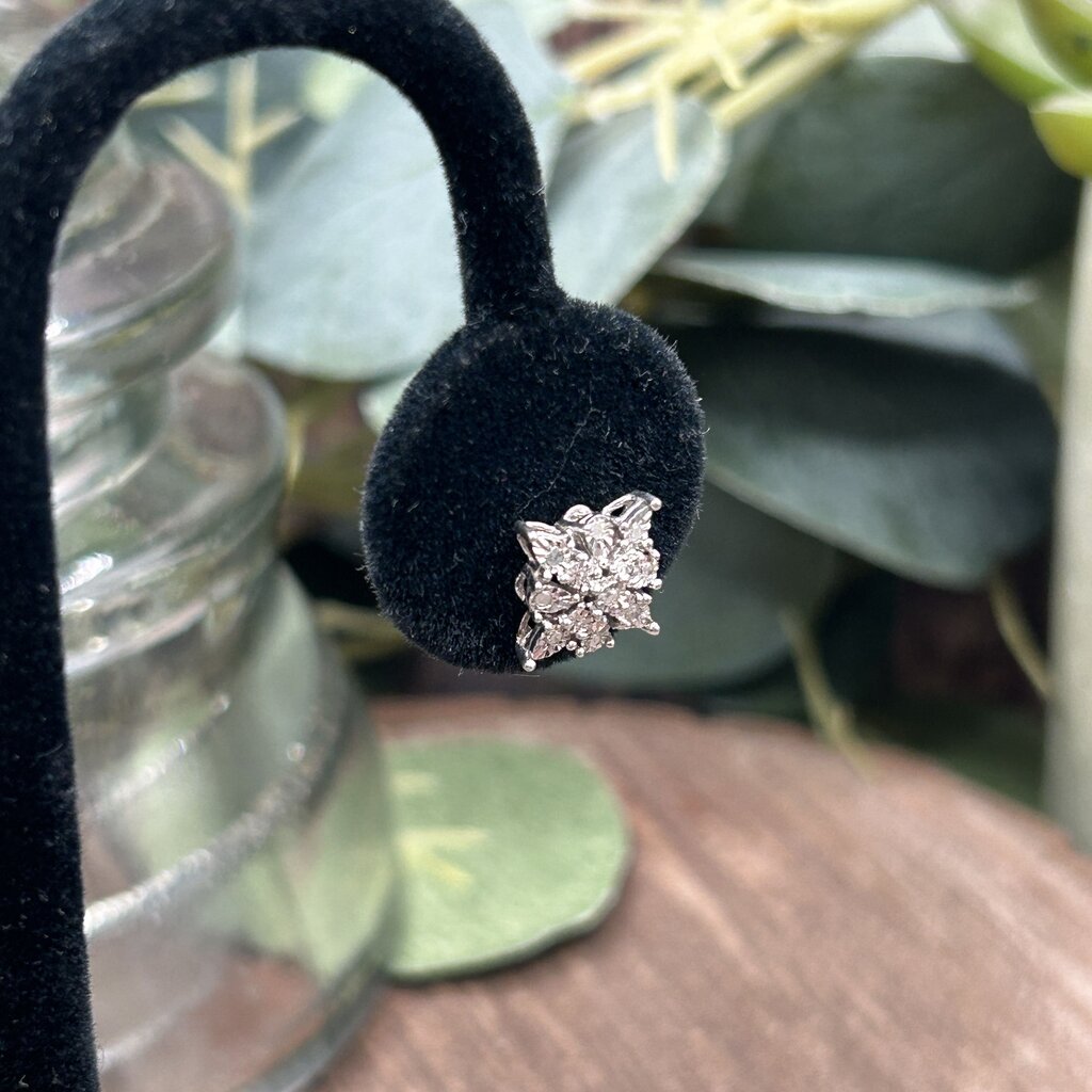 Sterling & Diamond Earrings