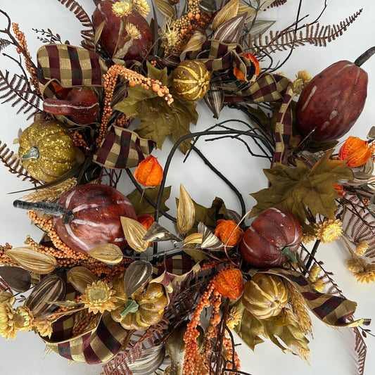Felt Pumpkin Wreath