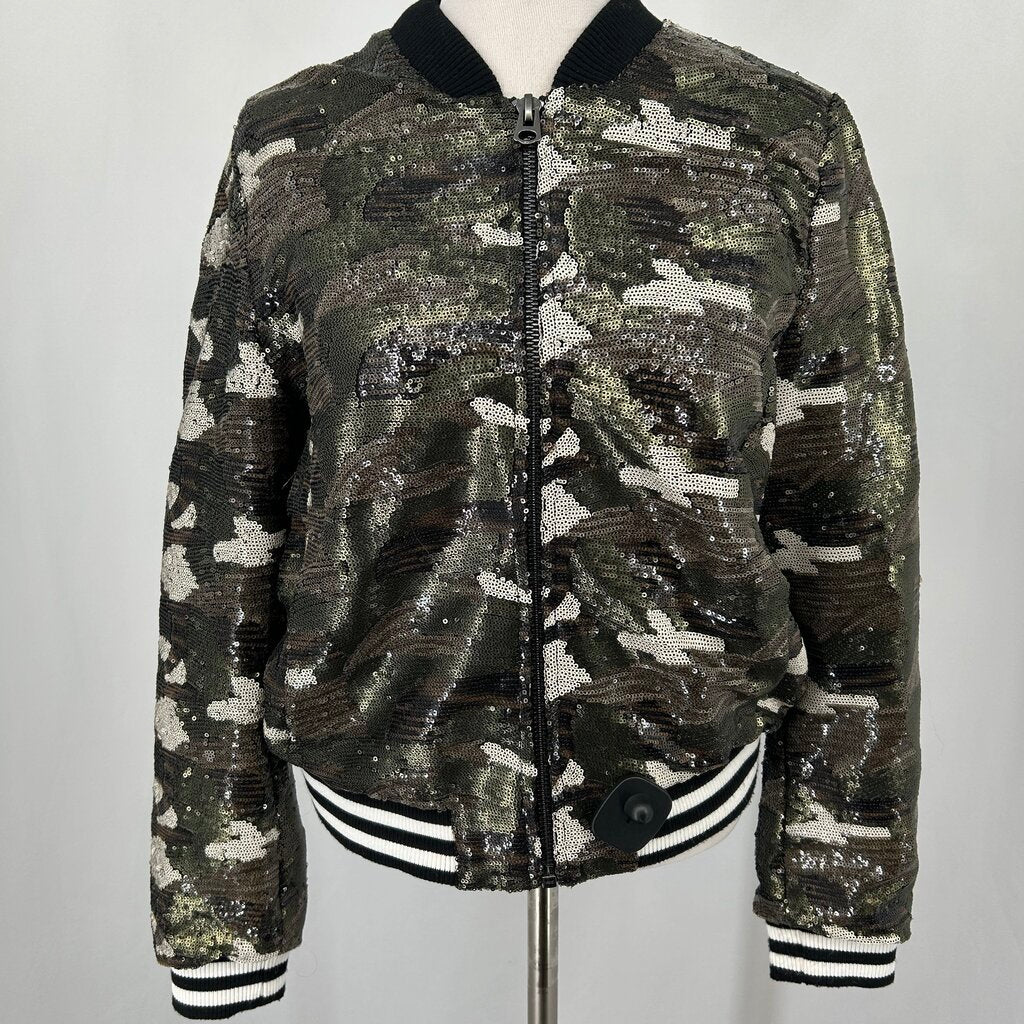 Top Shop Sequin Bomber Jacket