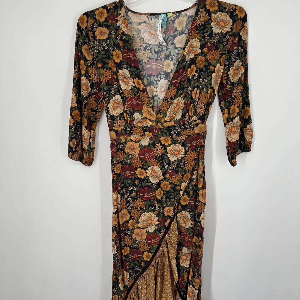 Farm Floral Wrap Maxi Dress