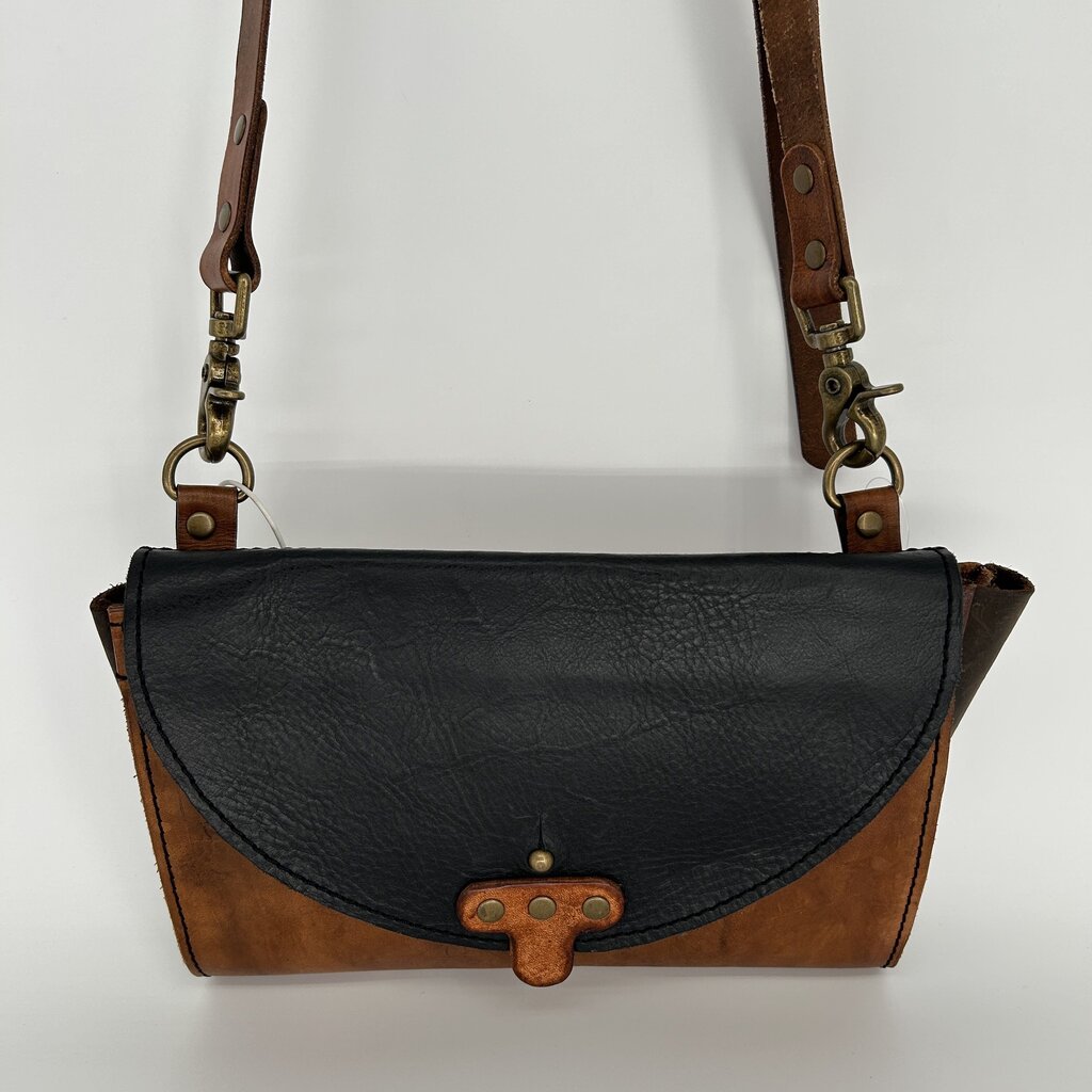 Two Tone Leather Crossbody