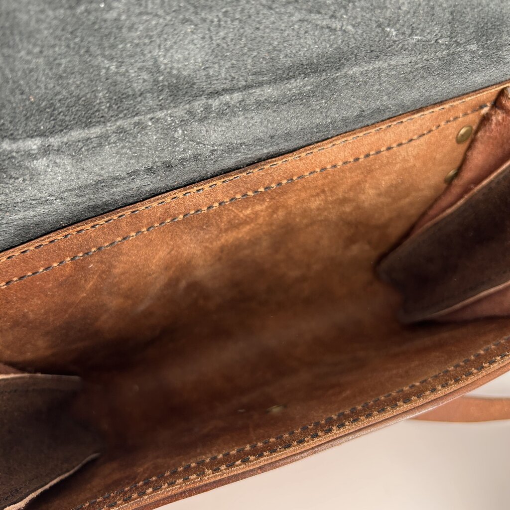 Two Tone Leather Crossbody