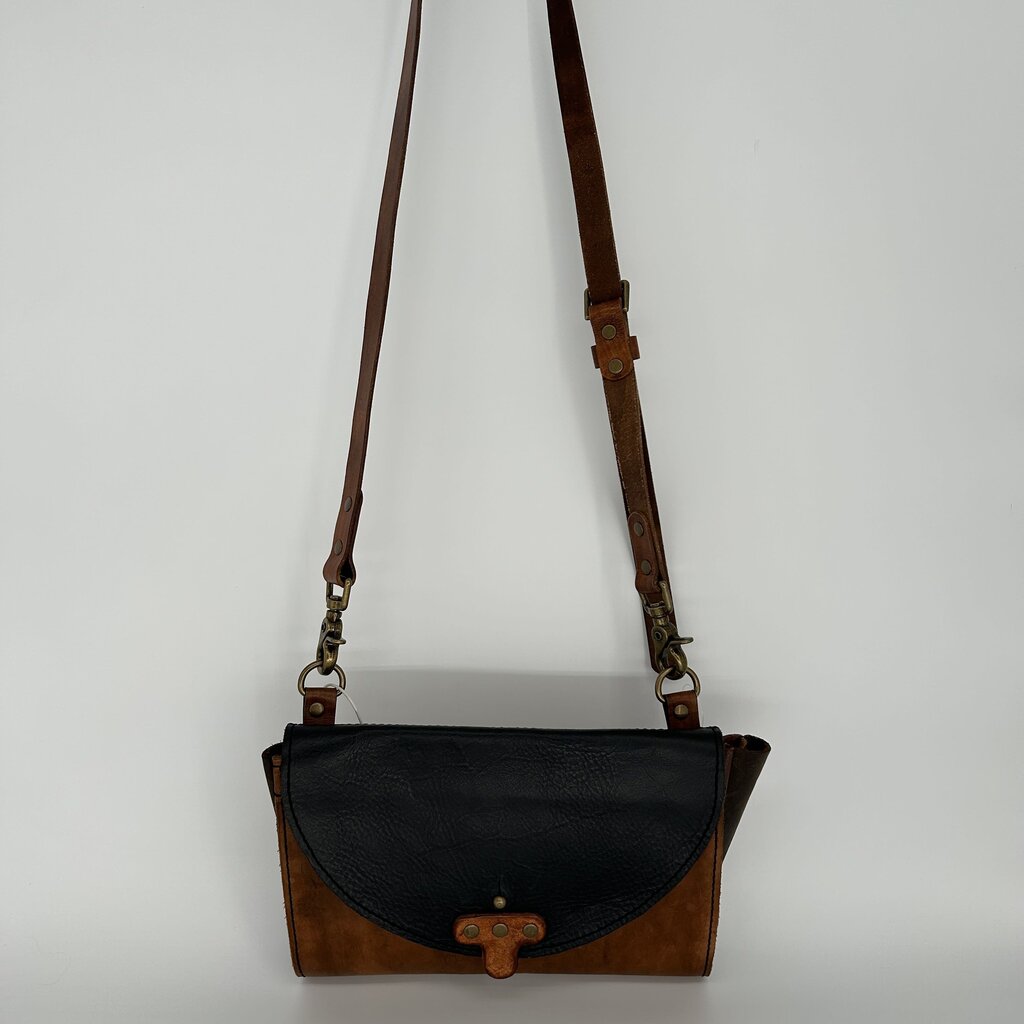 Two Tone Leather Crossbody