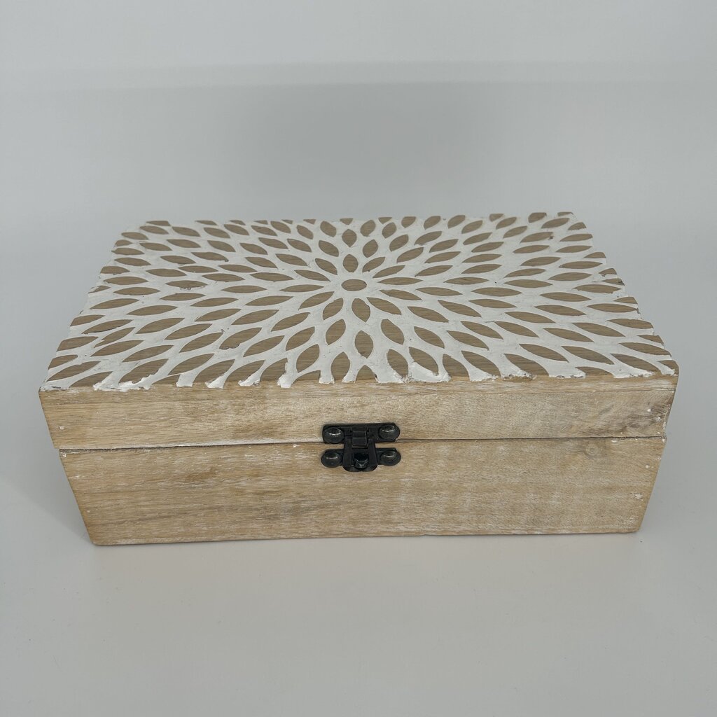 Wooden Floral Carved Box