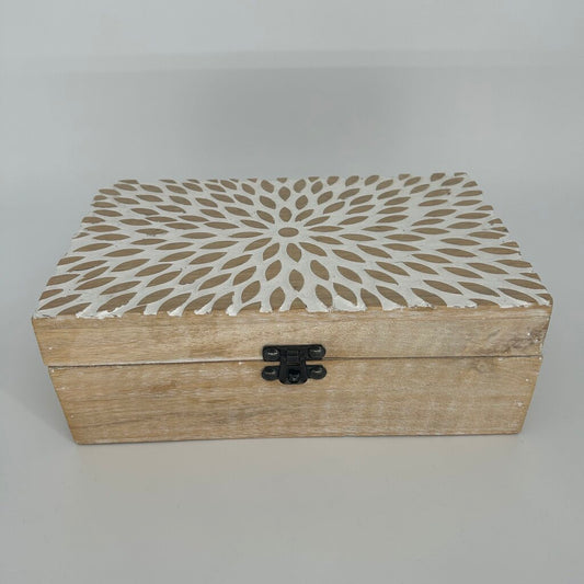Wooden Floral Carved Box