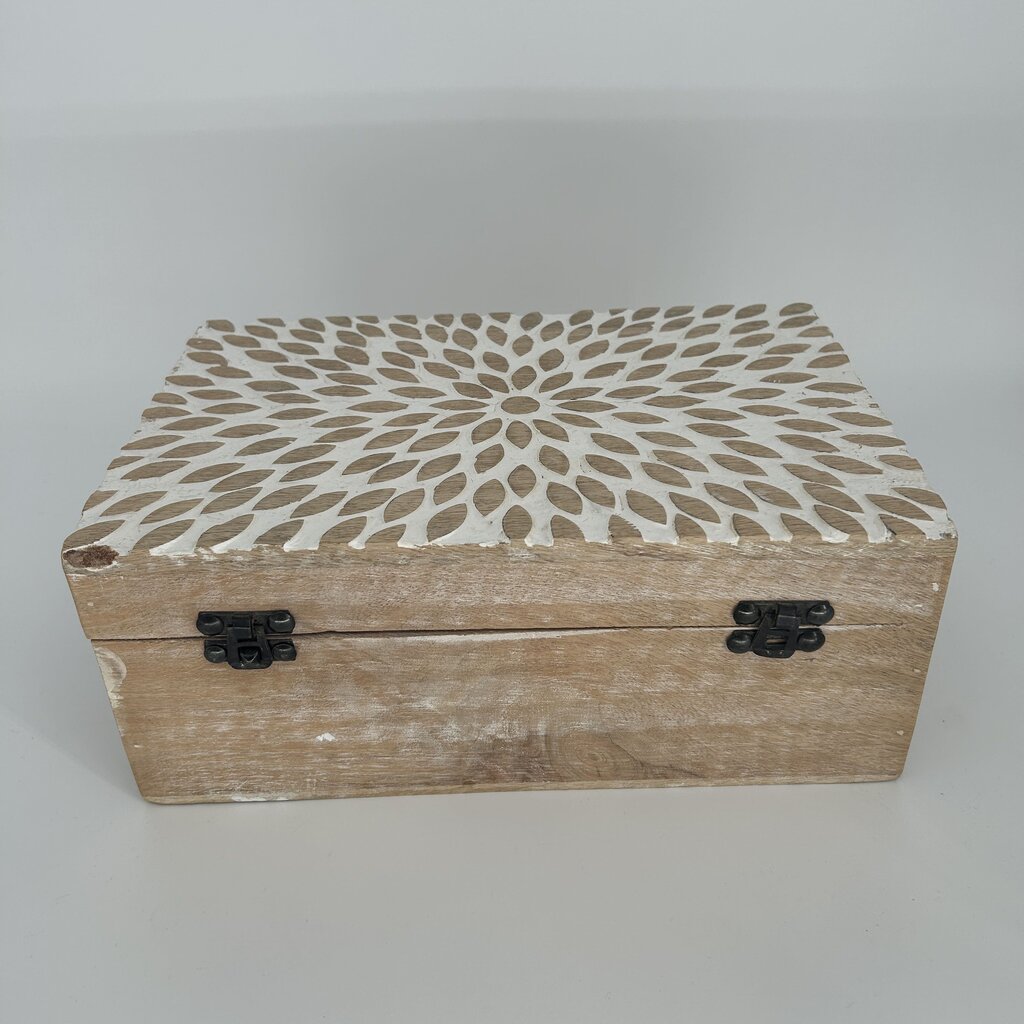 Wooden Floral Carved Box