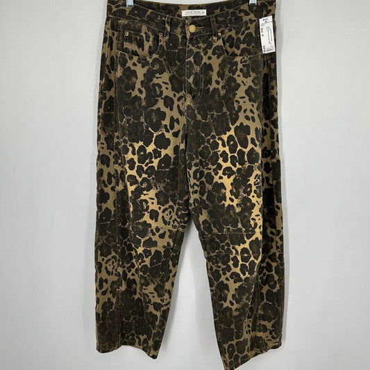 12th Tribe Animal Print Jeans