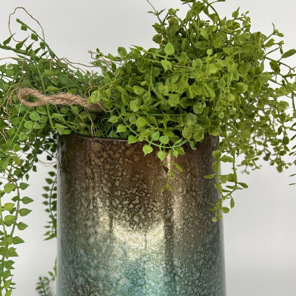 Trailing Foliage in Mottled Glass Vase