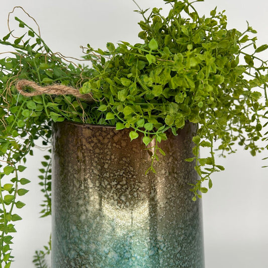 Trailing Foliage in Mottled Glass Vase