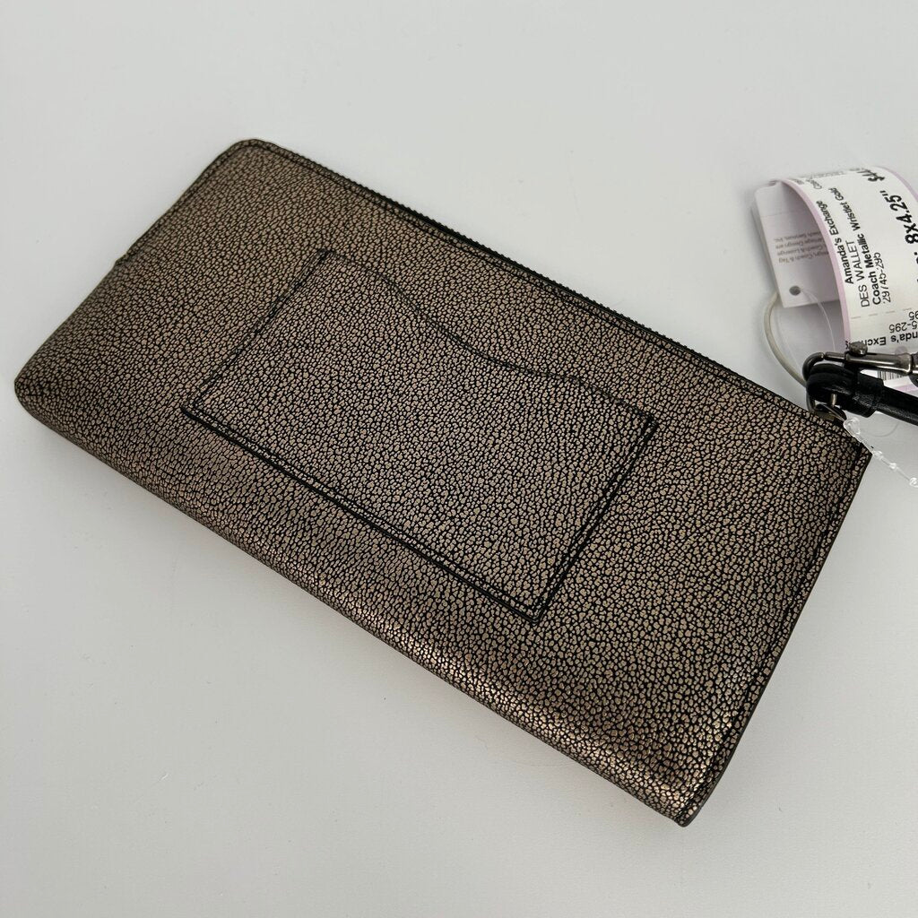 Coach Metallic Wristlet