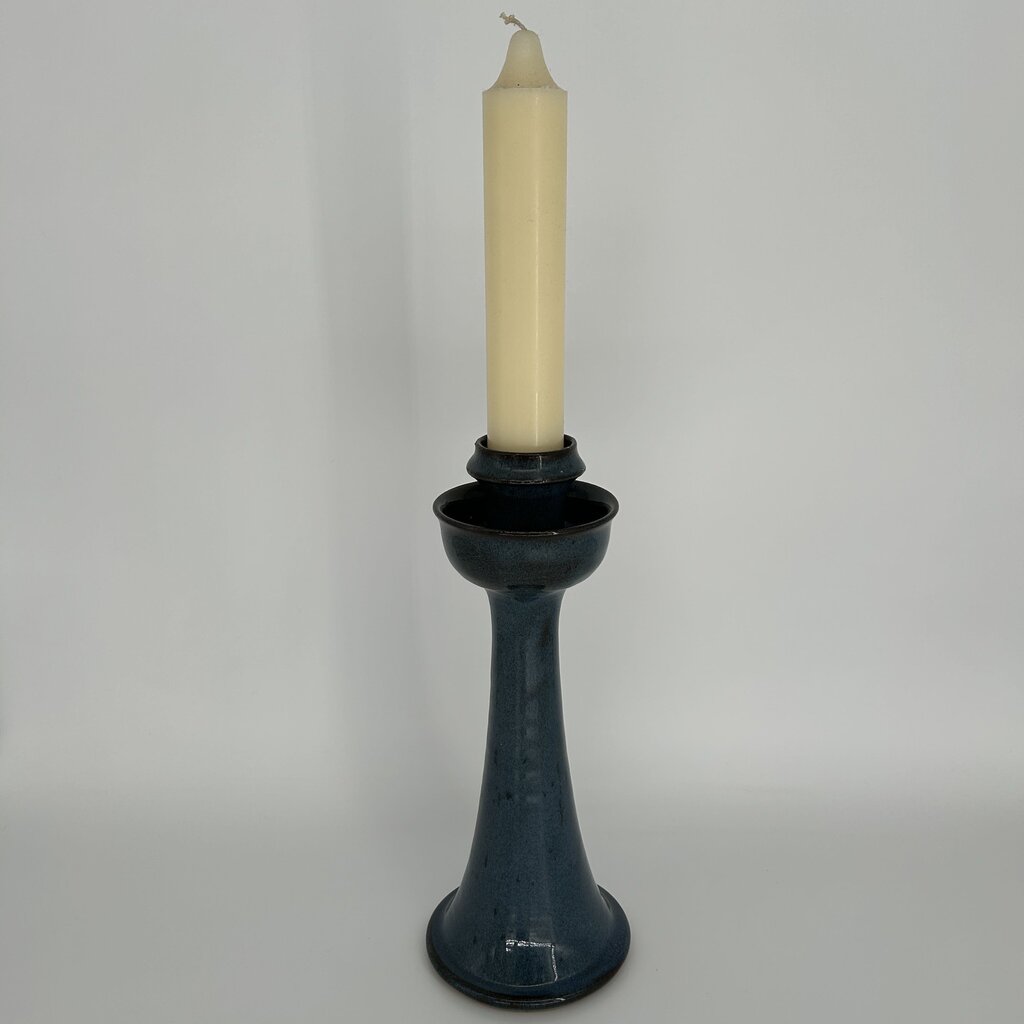 Ceramic Candleholder w/Candle