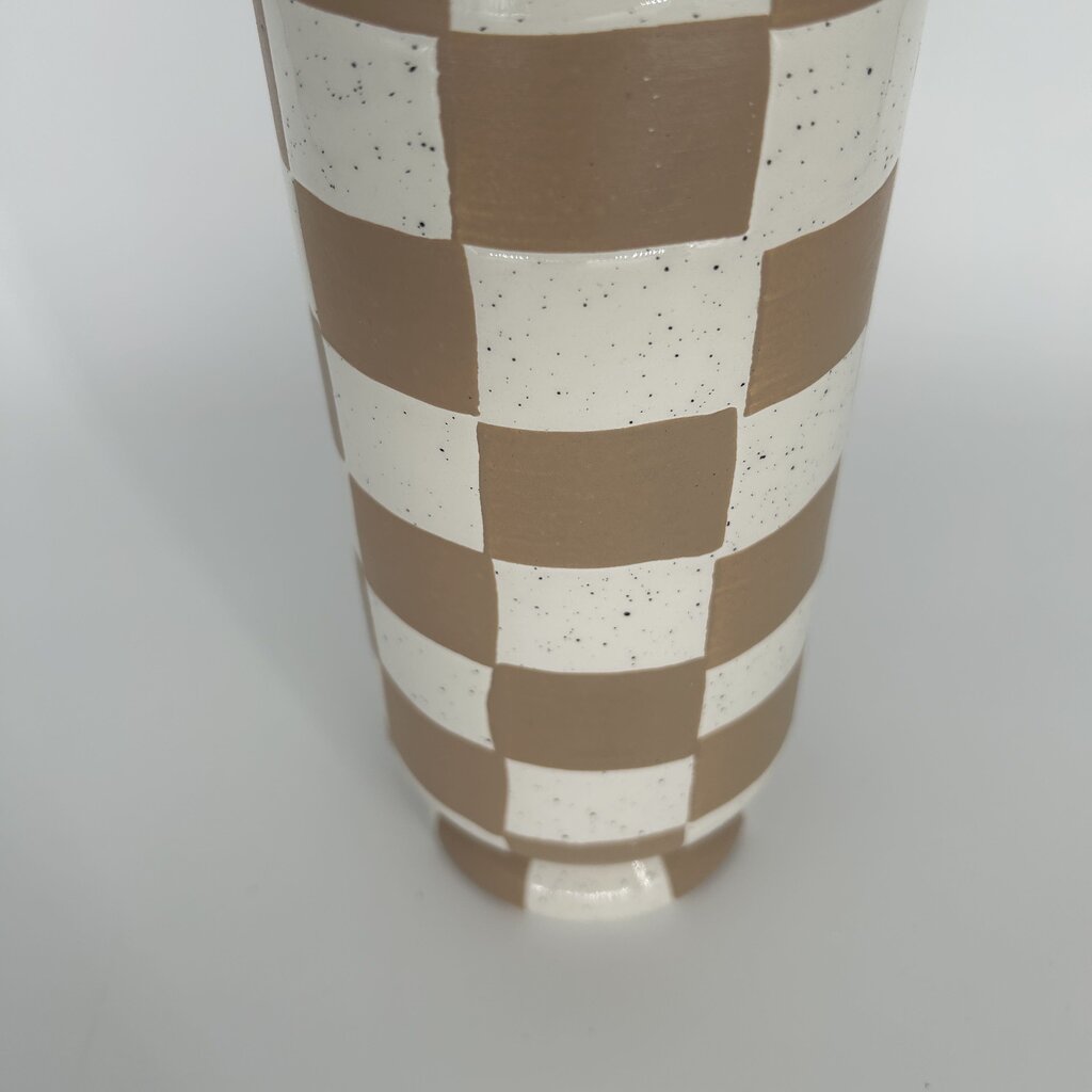 Checkered Ceramic Vase