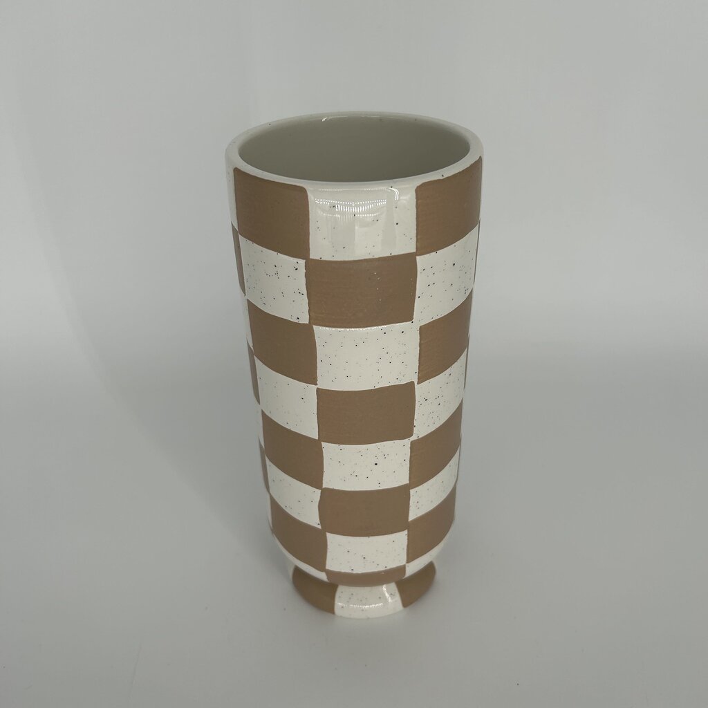 Checkered Ceramic Vase
