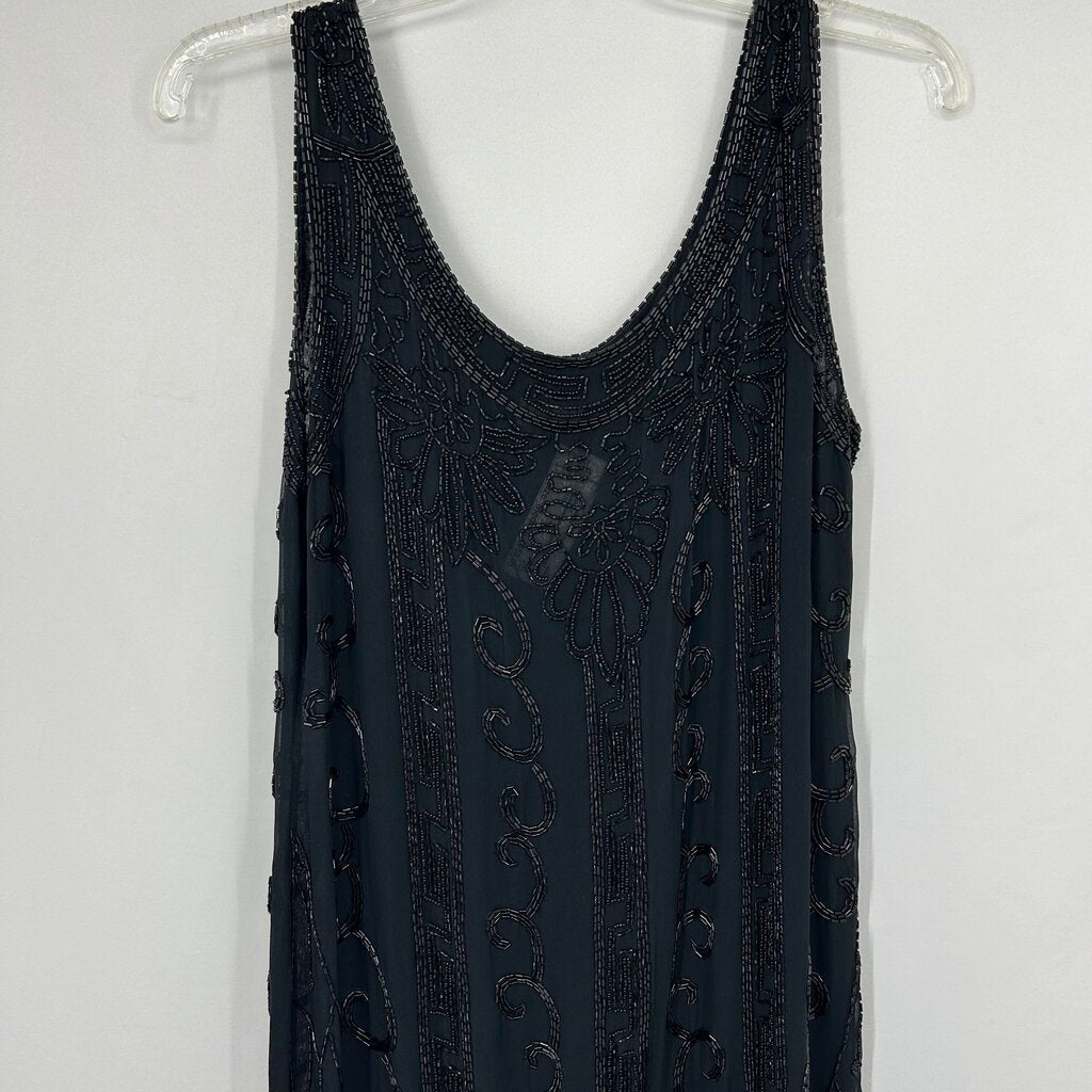 DKNY Slvls Silk Beaded Dress AS IS