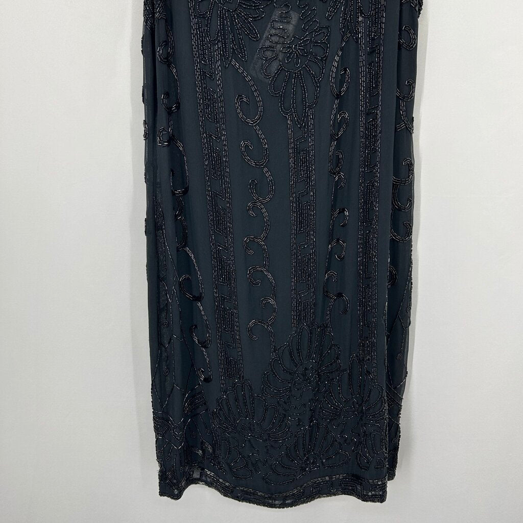 DKNY Slvls Silk Beaded Dress AS IS