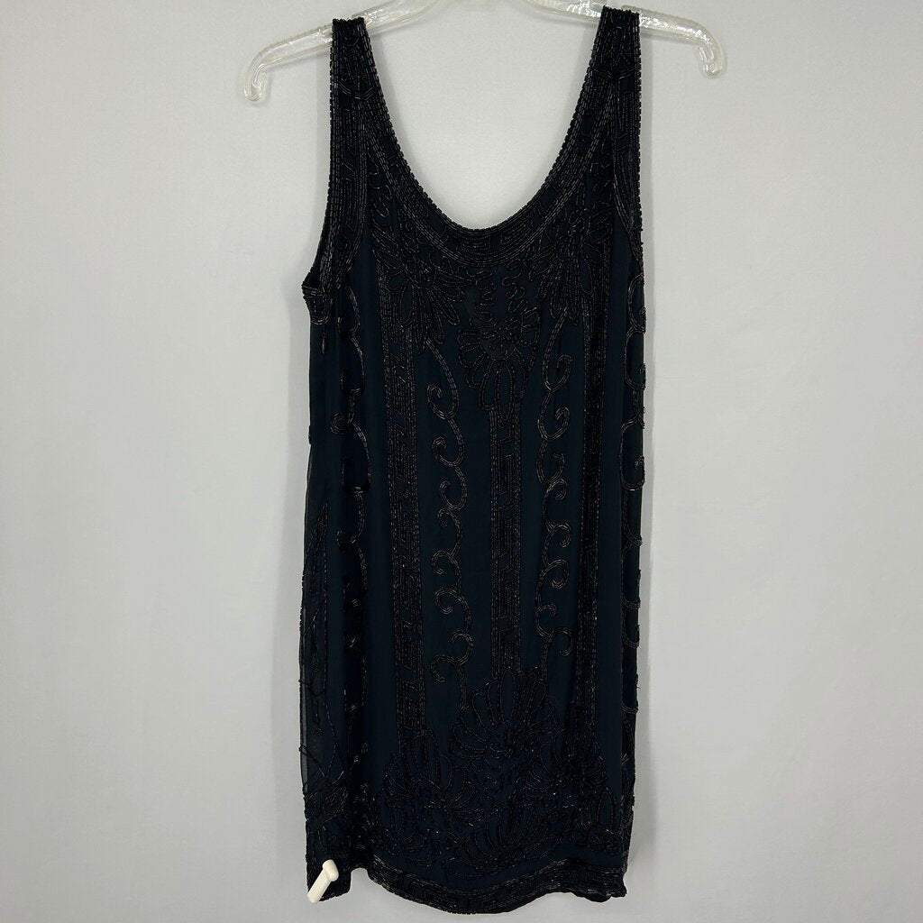 DKNY Slvls Silk Beaded Dress AS IS