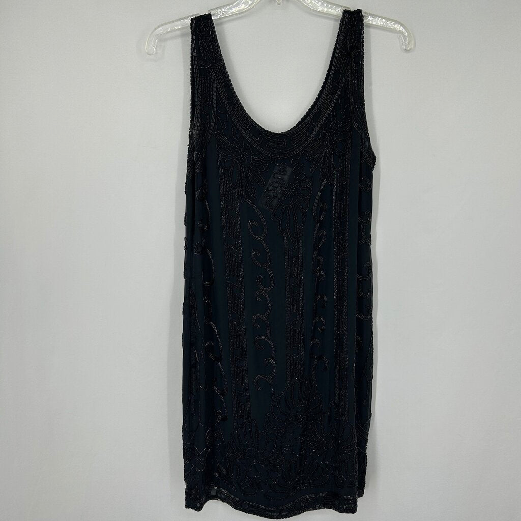 DKNY Slvls Silk Beaded Dress AS IS