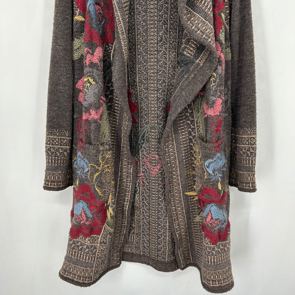 Johnny Was L/s Open Cardigan