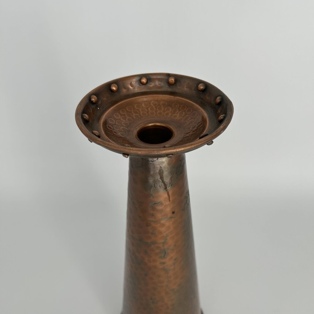 Hammered Copper Candle Holder