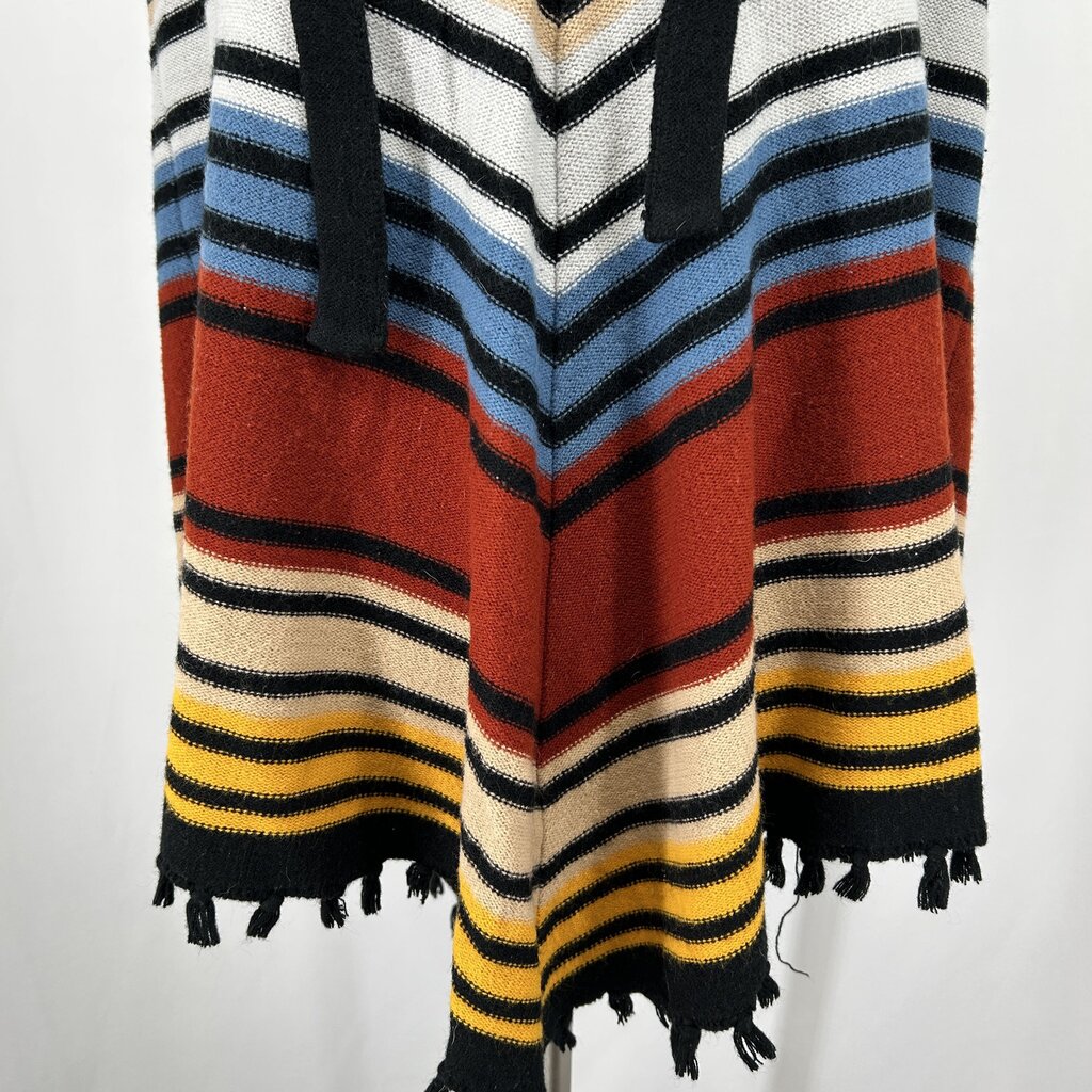 Donnkenny Striped Poncho