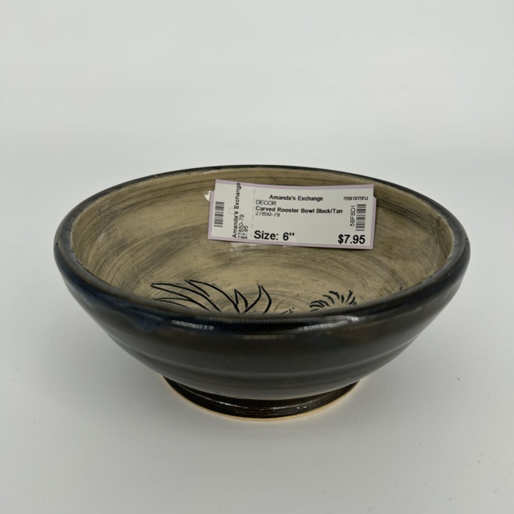 Carved Rooster Bowl
