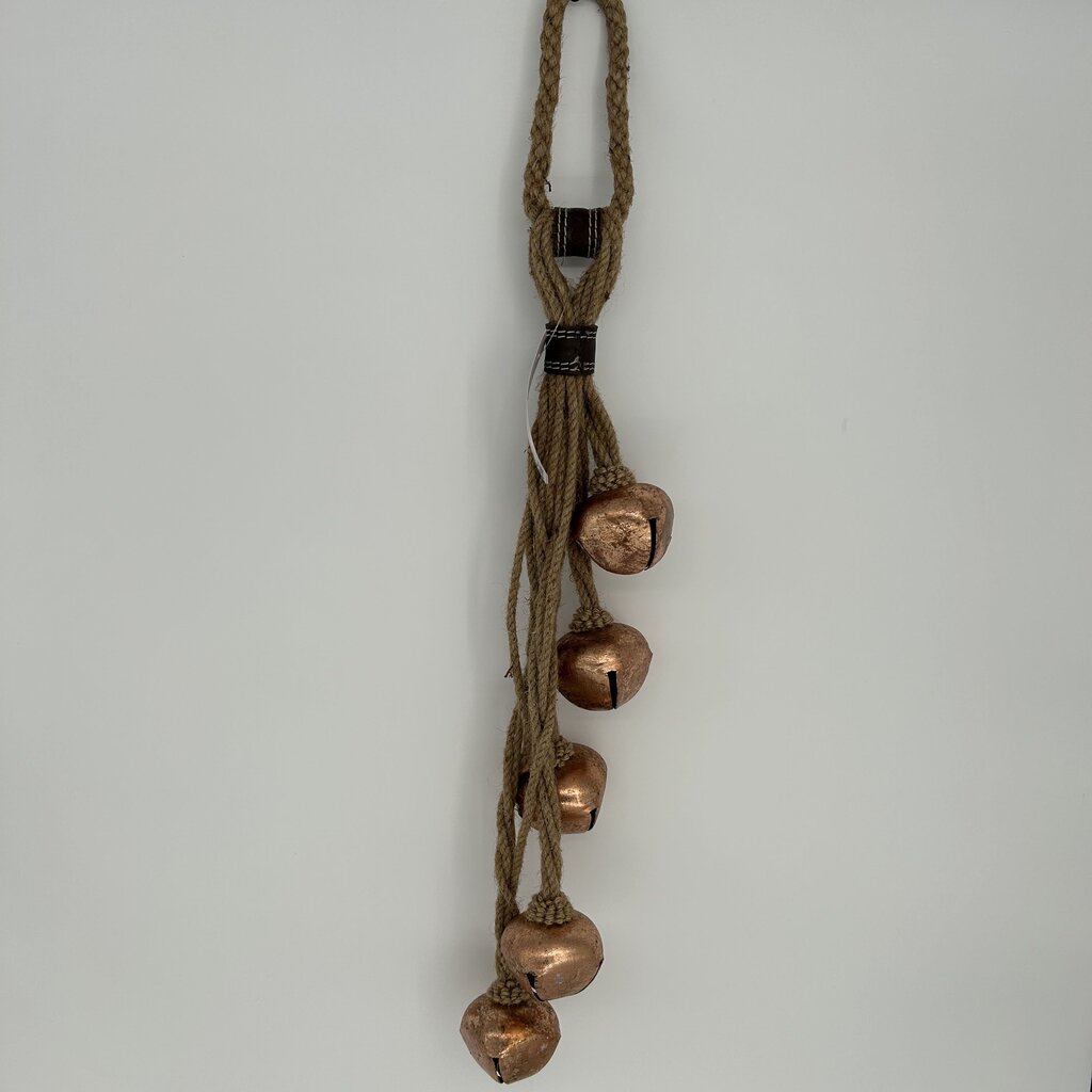 Copper Bells on Cord Door Hanger