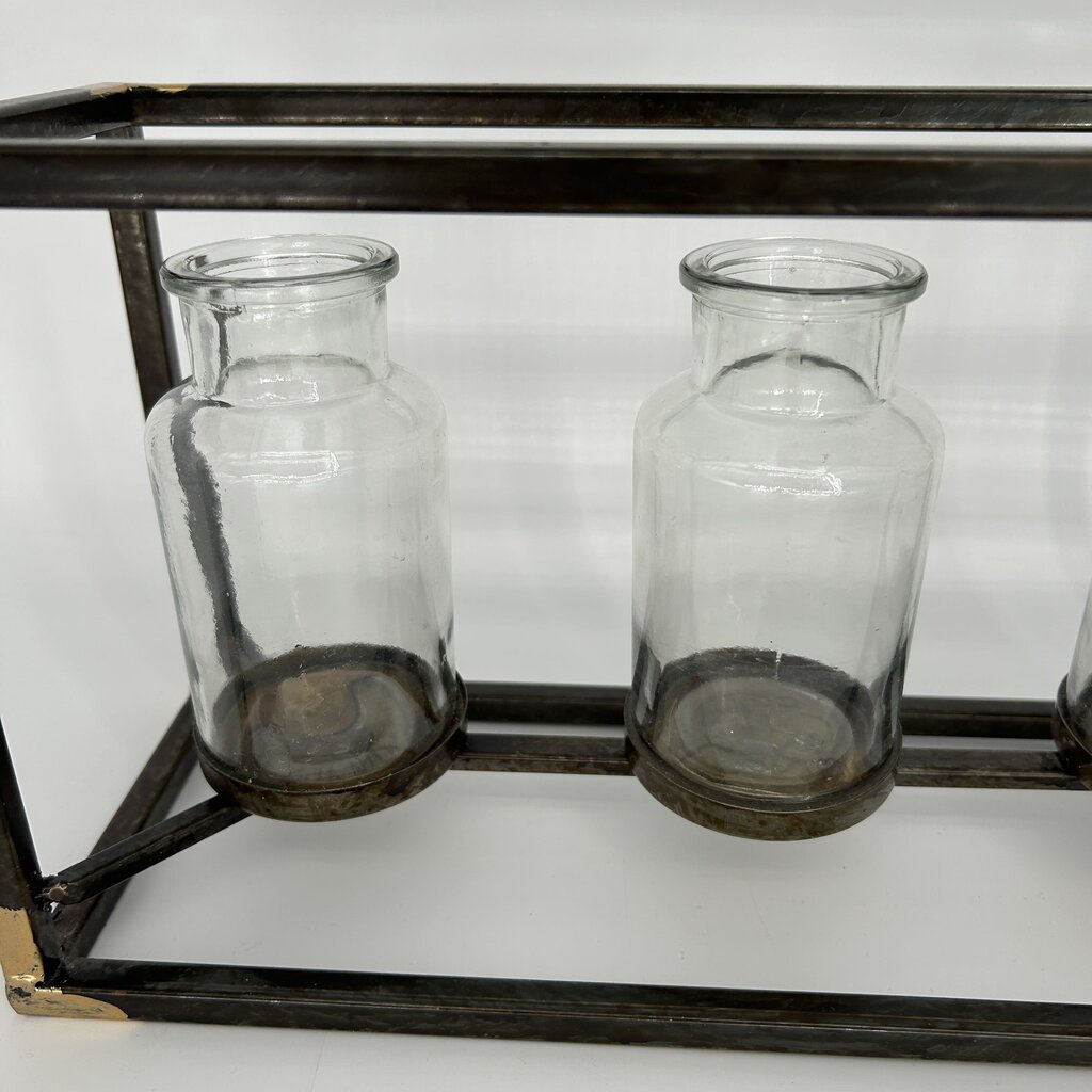 Metal Framed Bud Vases