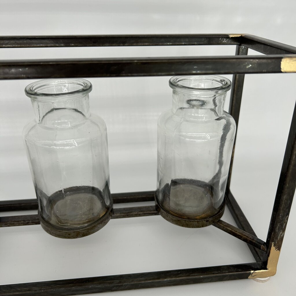 Metal Framed Bud Vases
