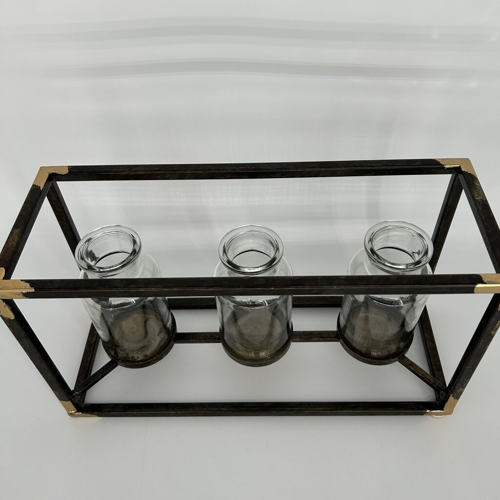 Metal Framed Bud Vases